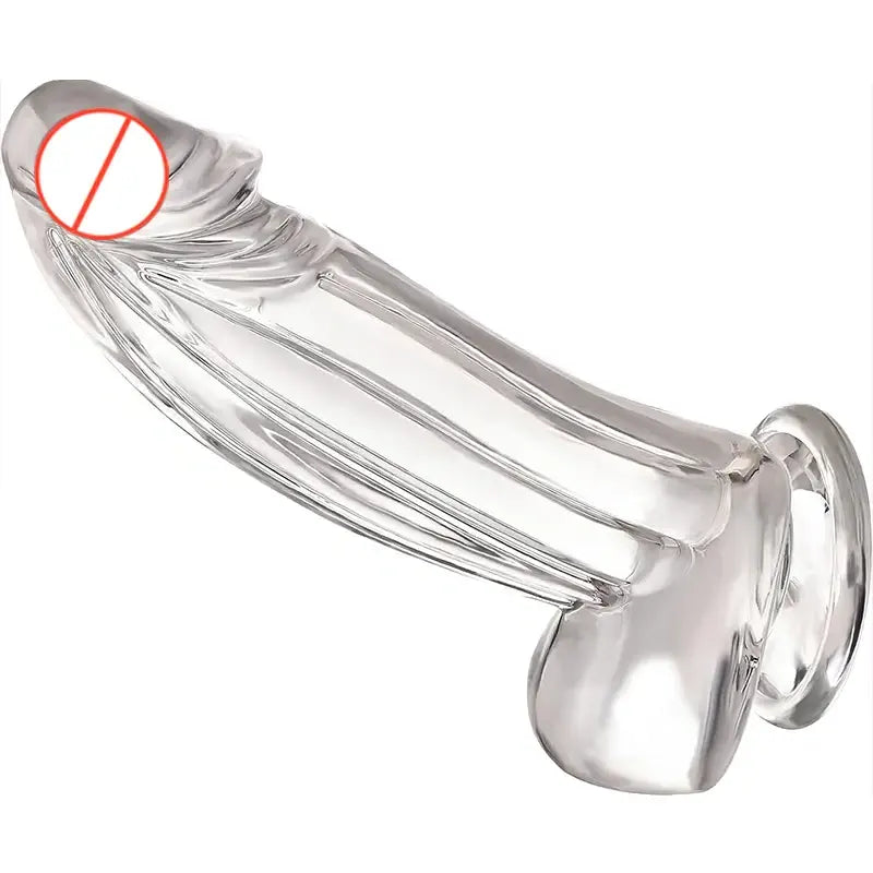 Transparent Silicone Dildo with Suction Cup