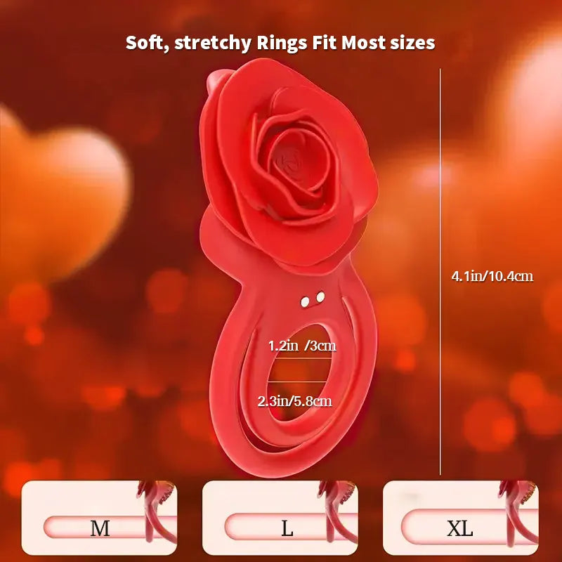 Rose Clitoral Vibrating Cock Ring