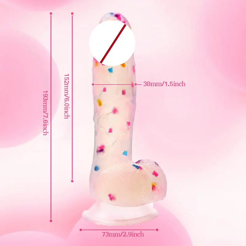 7.6-inch High Quality Silicone Realistic Dildo