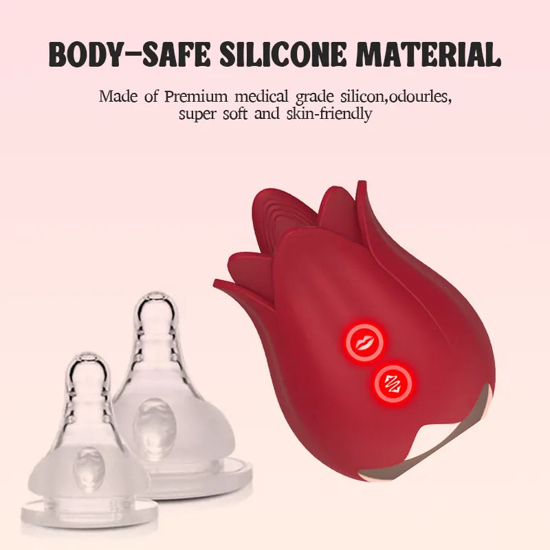 Red Rose Licking Vibrator
