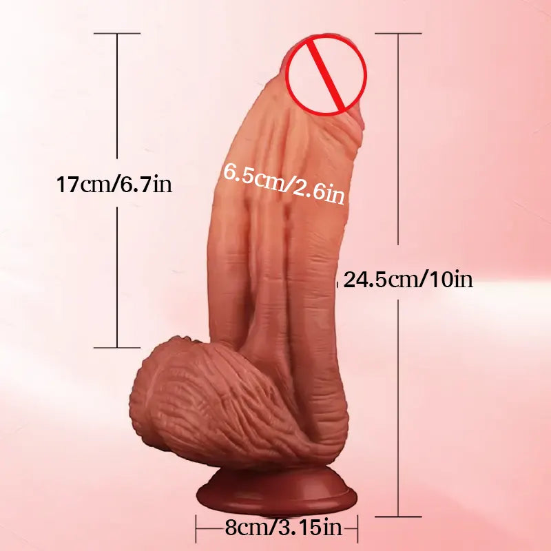 Dual Density Realistic Textured Large Dildo
