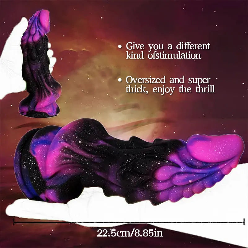 Star Mixed Color Silicone Fantasy Dildo