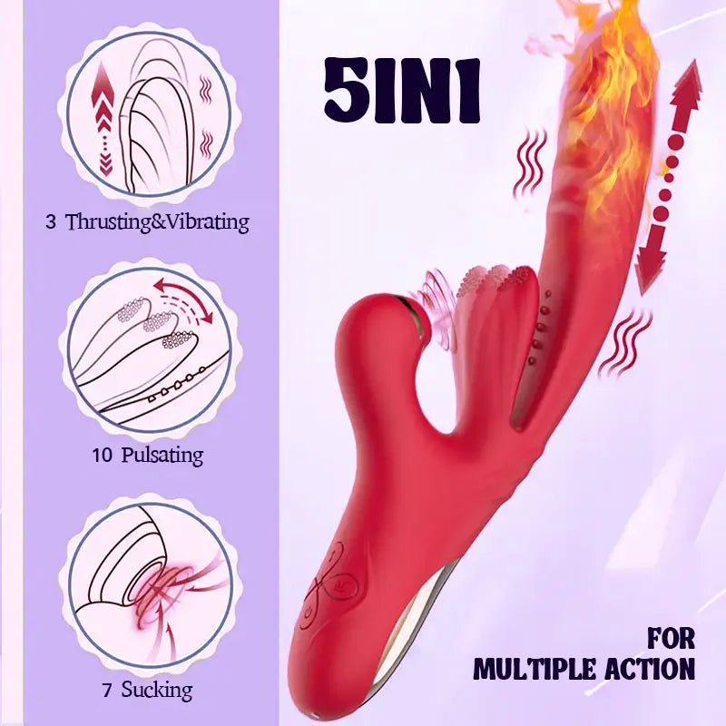 3 in 1 G-spot Thrust Rabbit Vibrator