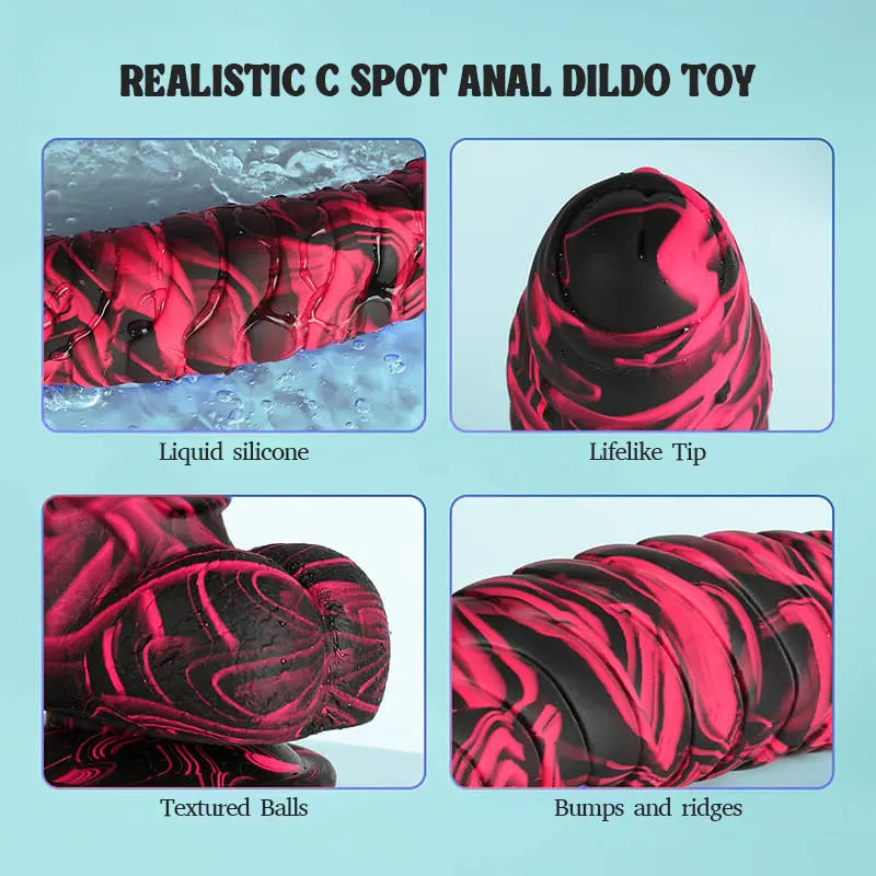 Mixed Color Simulated Dildo with Suction Cup