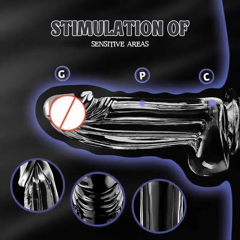 Transparent Silicone Dildo with Suction Cup