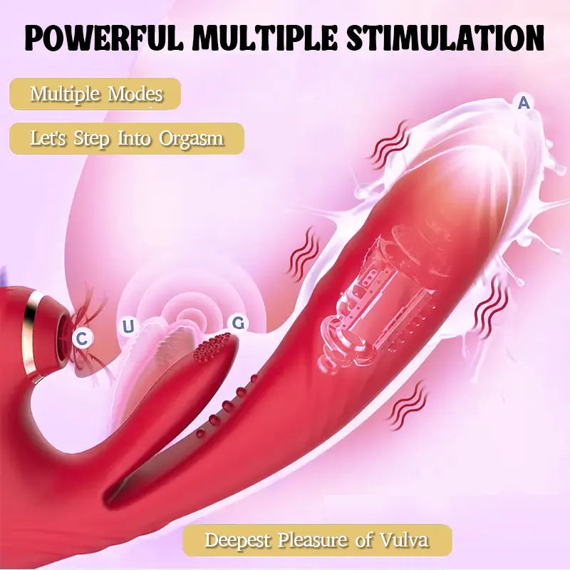 3 in 1 G-spot Thrust Rabbit Vibrator
