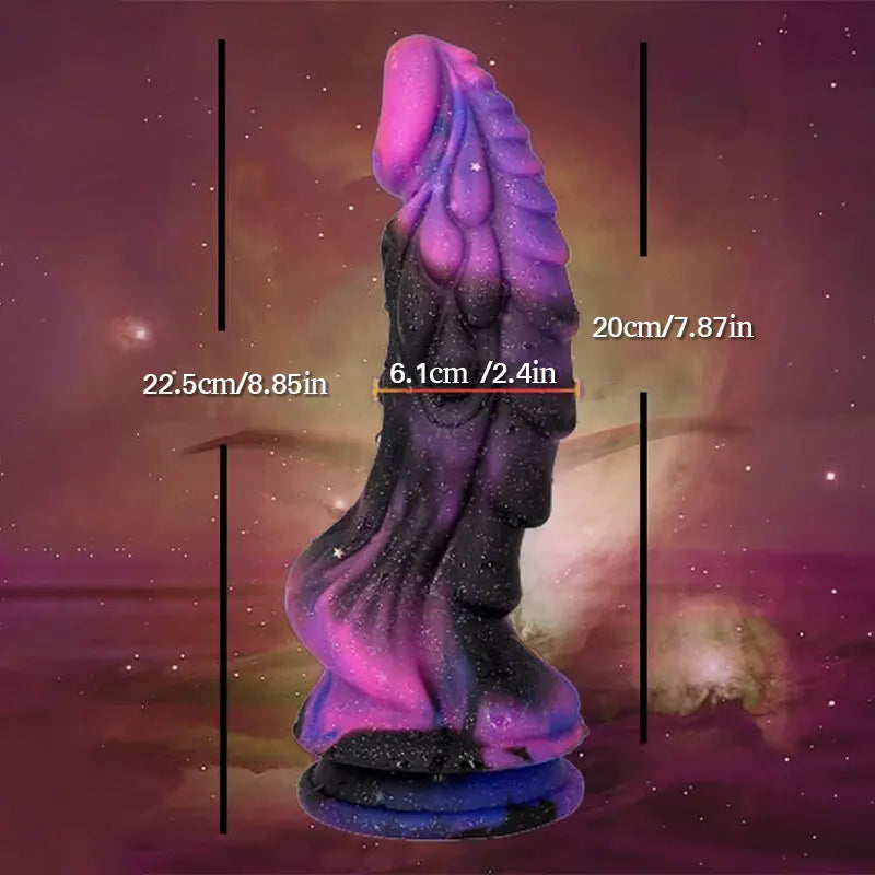 Star Mixed Color Silicone Fantasy Dildo