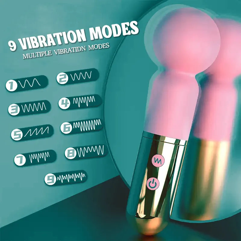 Cute Powerful Mini Vibrator Massage Wand