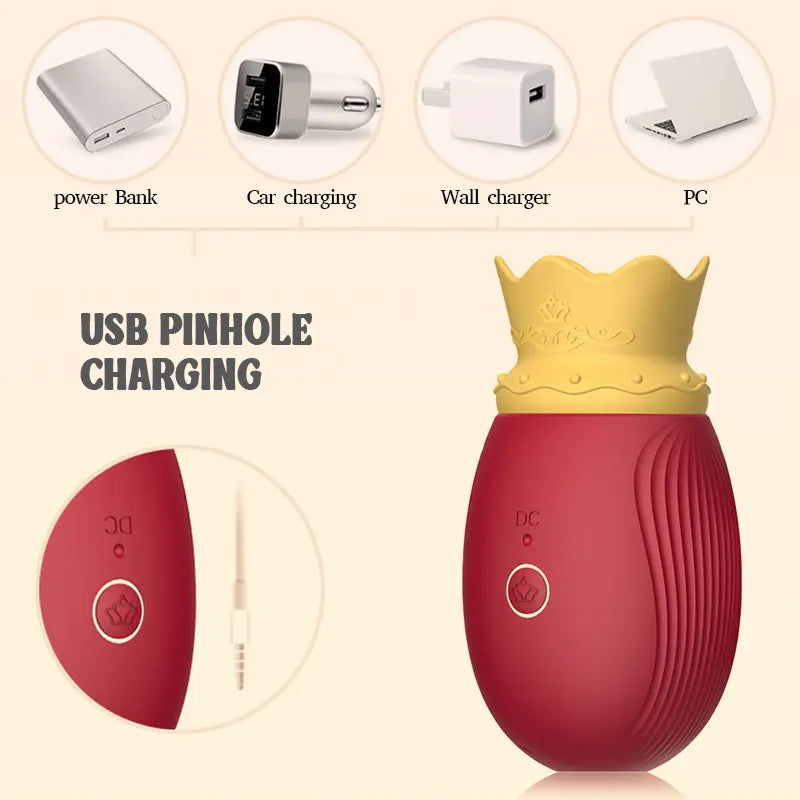 Crown Clitoral Sucking Vibrator with Tongue