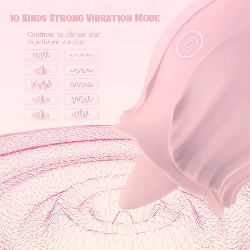 Mini Rose Tongue Vibrator