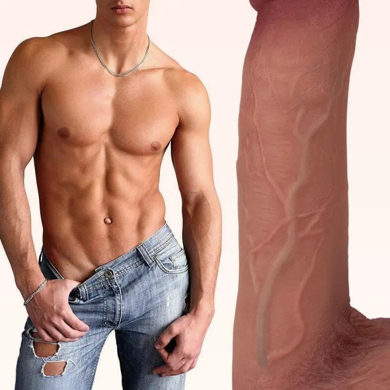 9.5-Inch Large Realistic Liquid Silicone Dildo