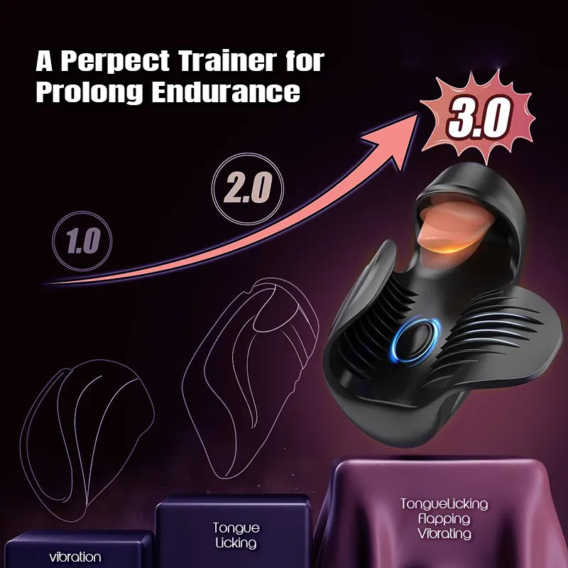 Men’s Tongue Vibrator Stamina Trainer