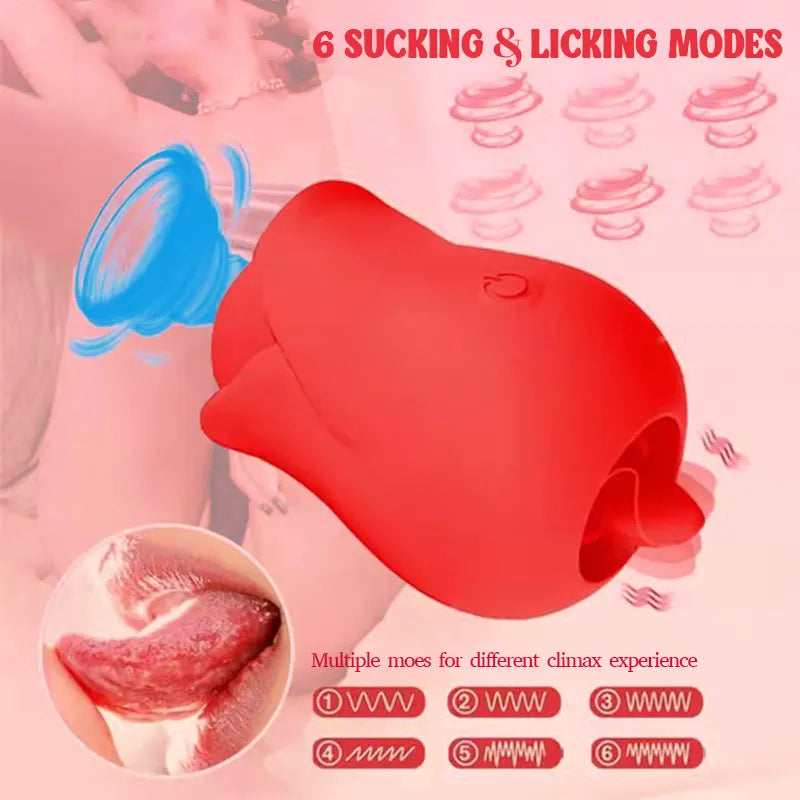 Rose Licking Vibrator for Women