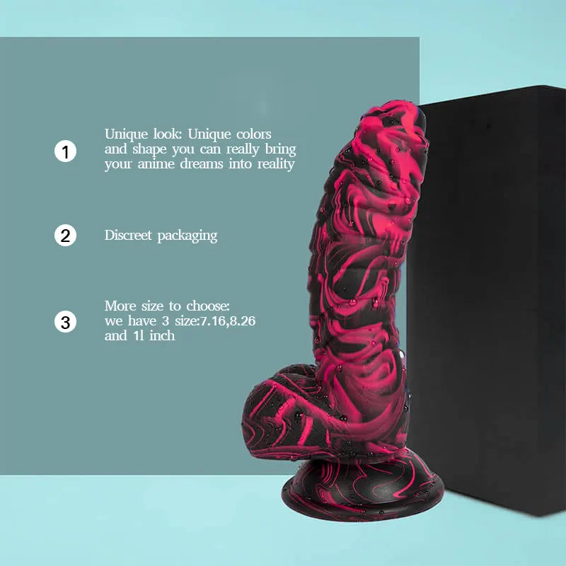 Mixed Color Simulated Dildo with Suction Cup