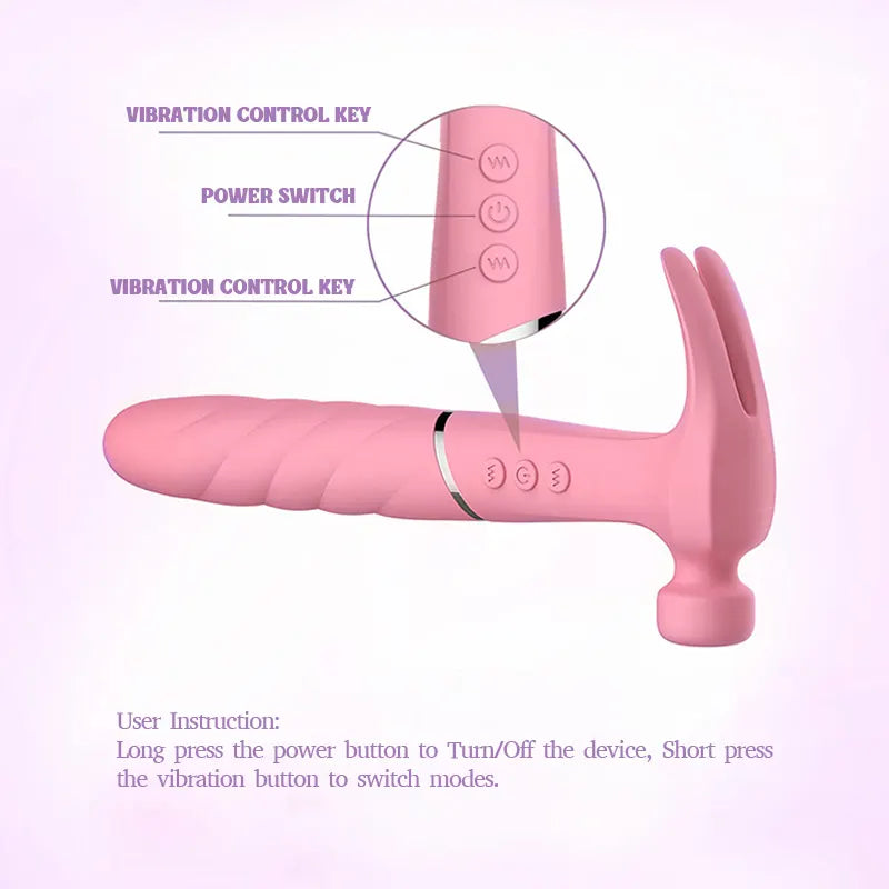 Insertable Pink Hammer Vibrator