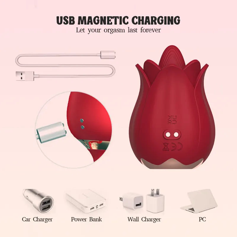 Red Rose Licking Vibrator