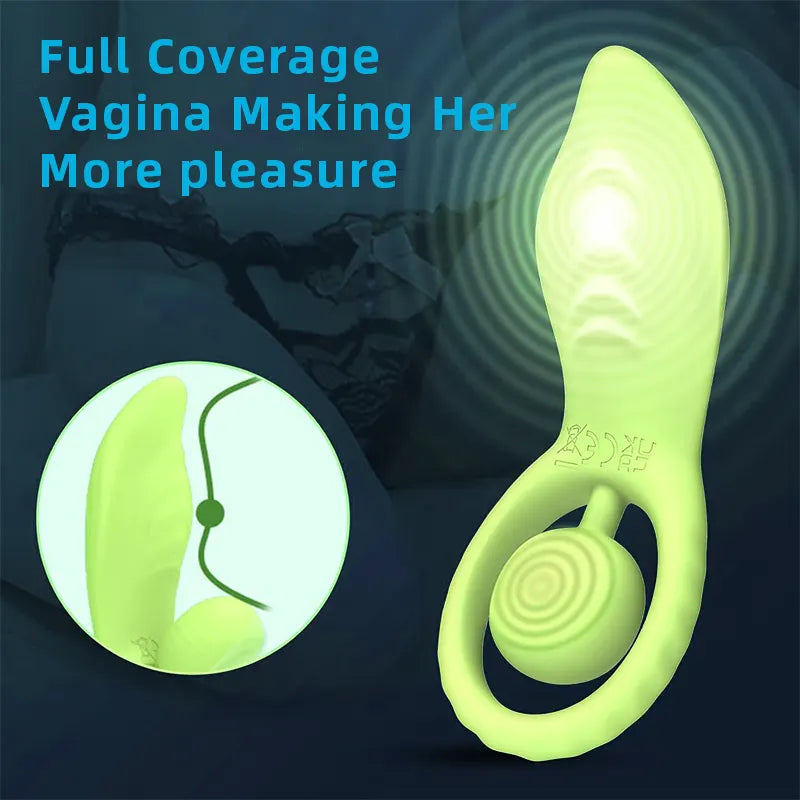 PulseFlex 2-in-1 Remote-Controlled Vibrating Couples Ring