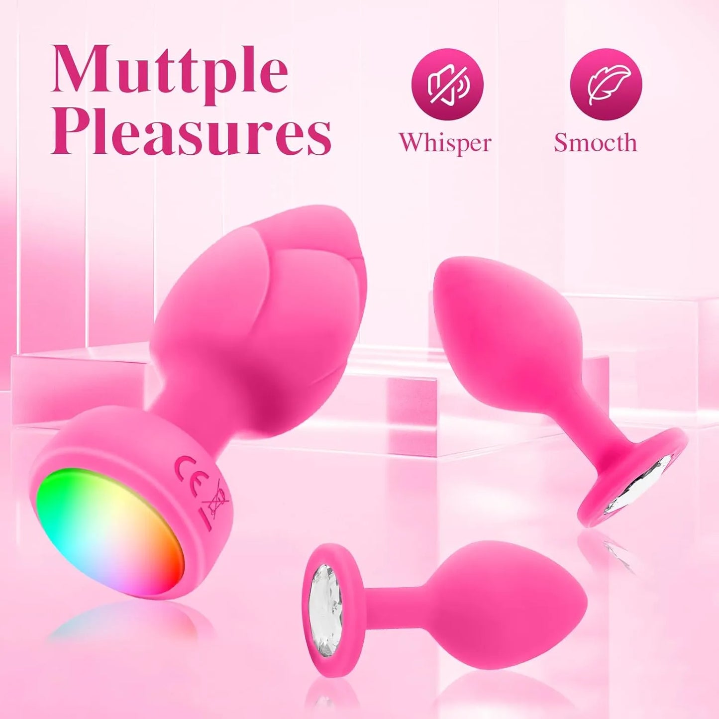 Anal Plug Vibrator with 3Pcs Butt Plug