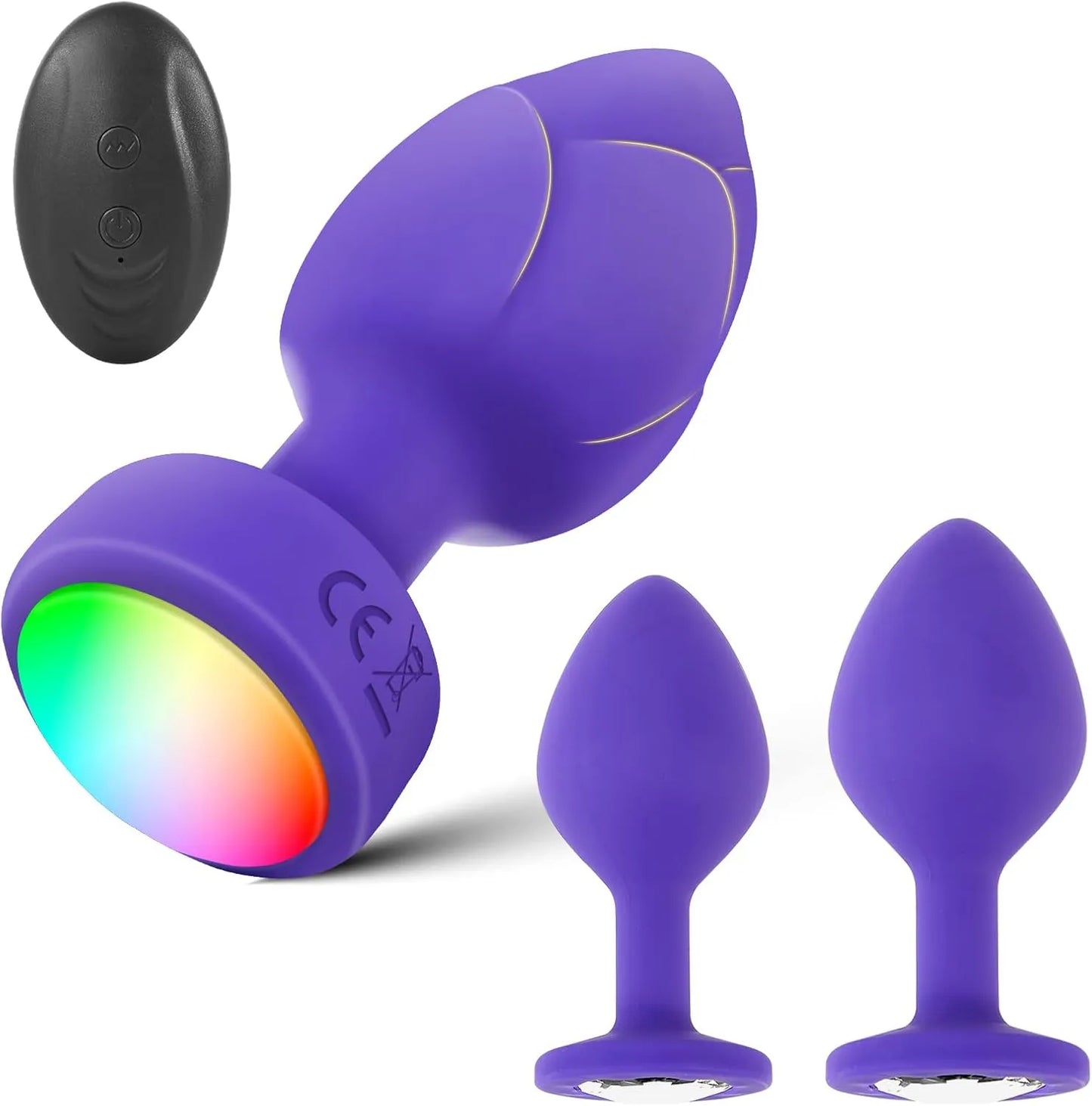 Anal Plug Vibrator with 3Pcs Butt Plug