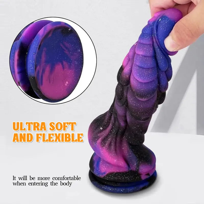 Star Mixed Color Silicone Fantasy Dildo