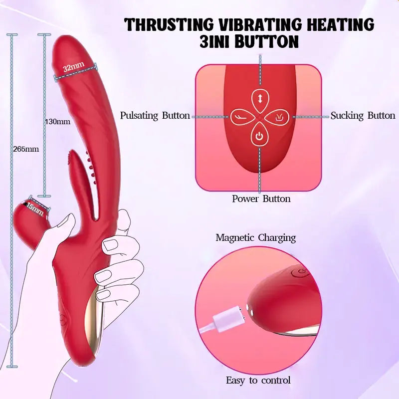 3 in 1 G-spot Thrust Rabbit Vibrator