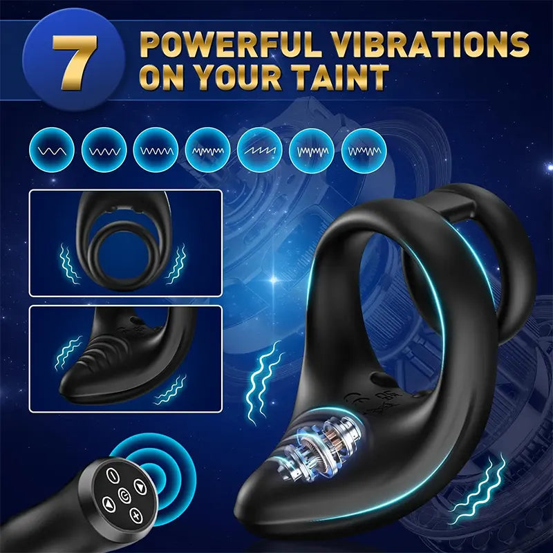 Remote-Control Perineum Vibrating Cock Ring