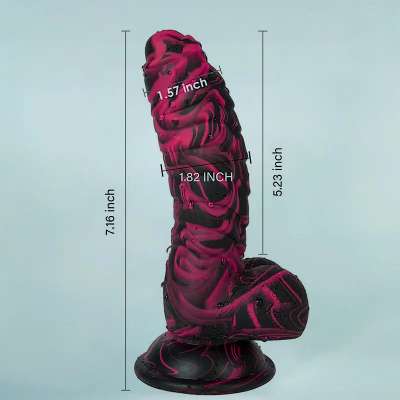 Mixed Color Simulated Dildo with Suction Cup
