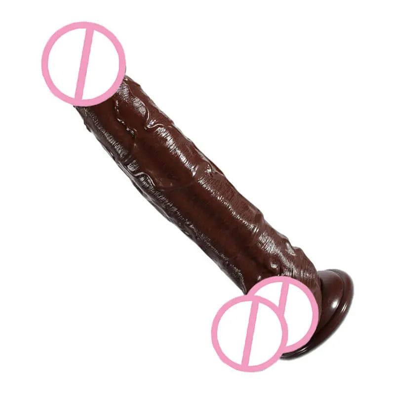 10.2-Inch Black Realistic Large Dildo