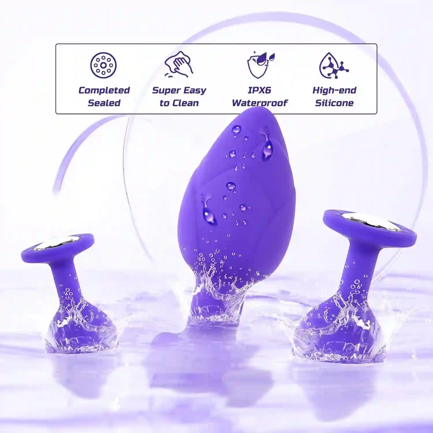 Anal Plug Vibrator with 3Pcs Butt Plug