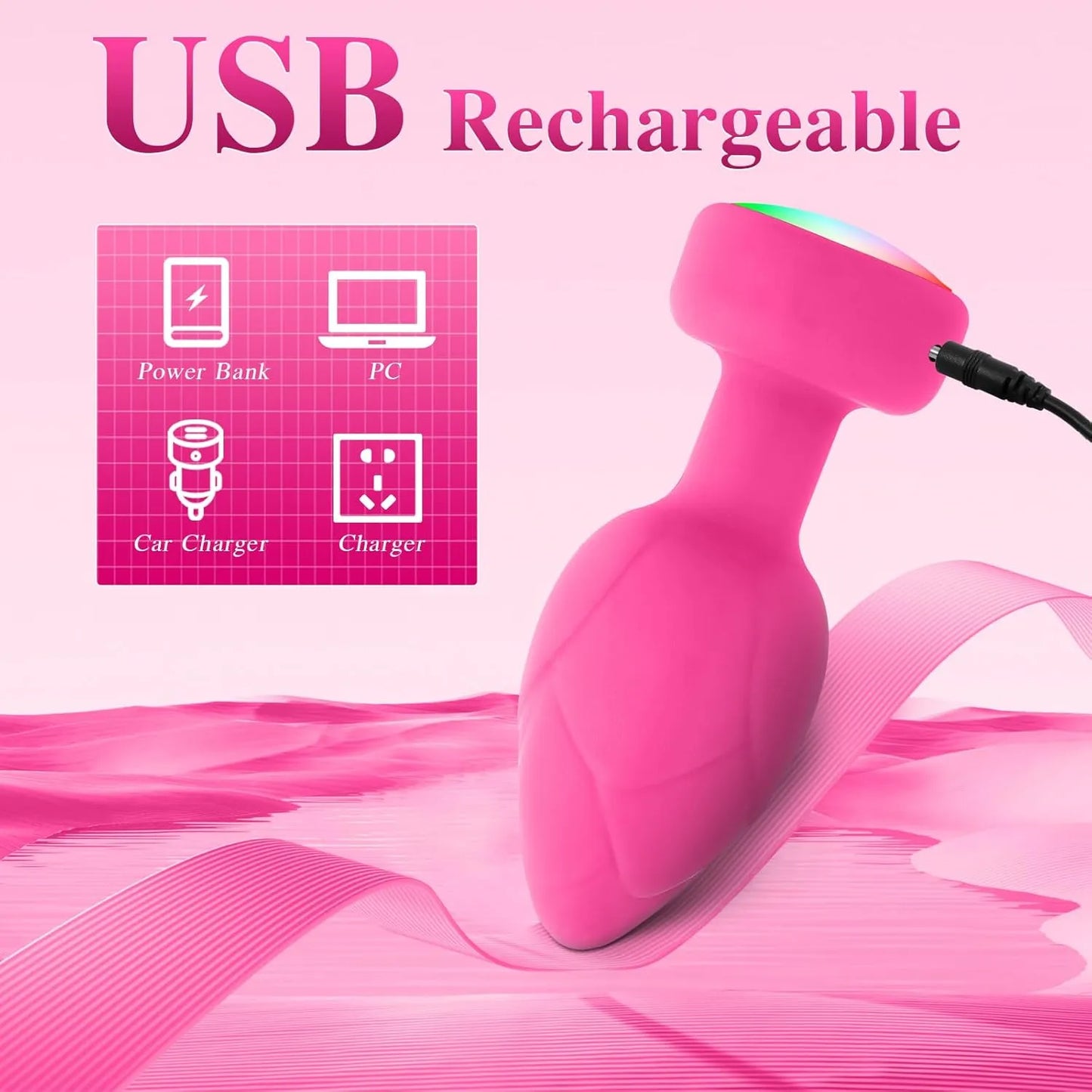 Anal Plug Vibrator with 3Pcs Butt Plug