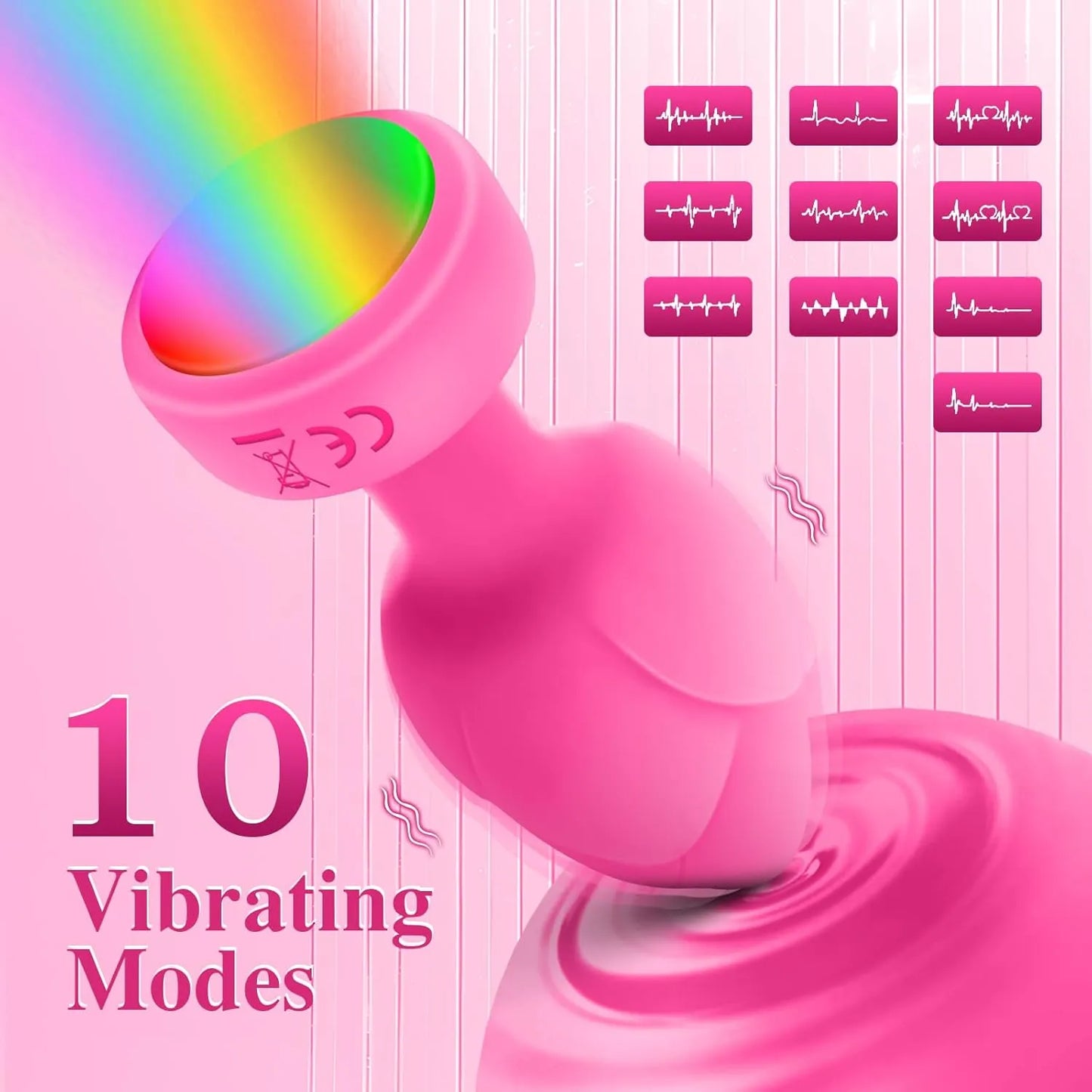 Anal Plug Vibrator with 3Pcs Butt Plug