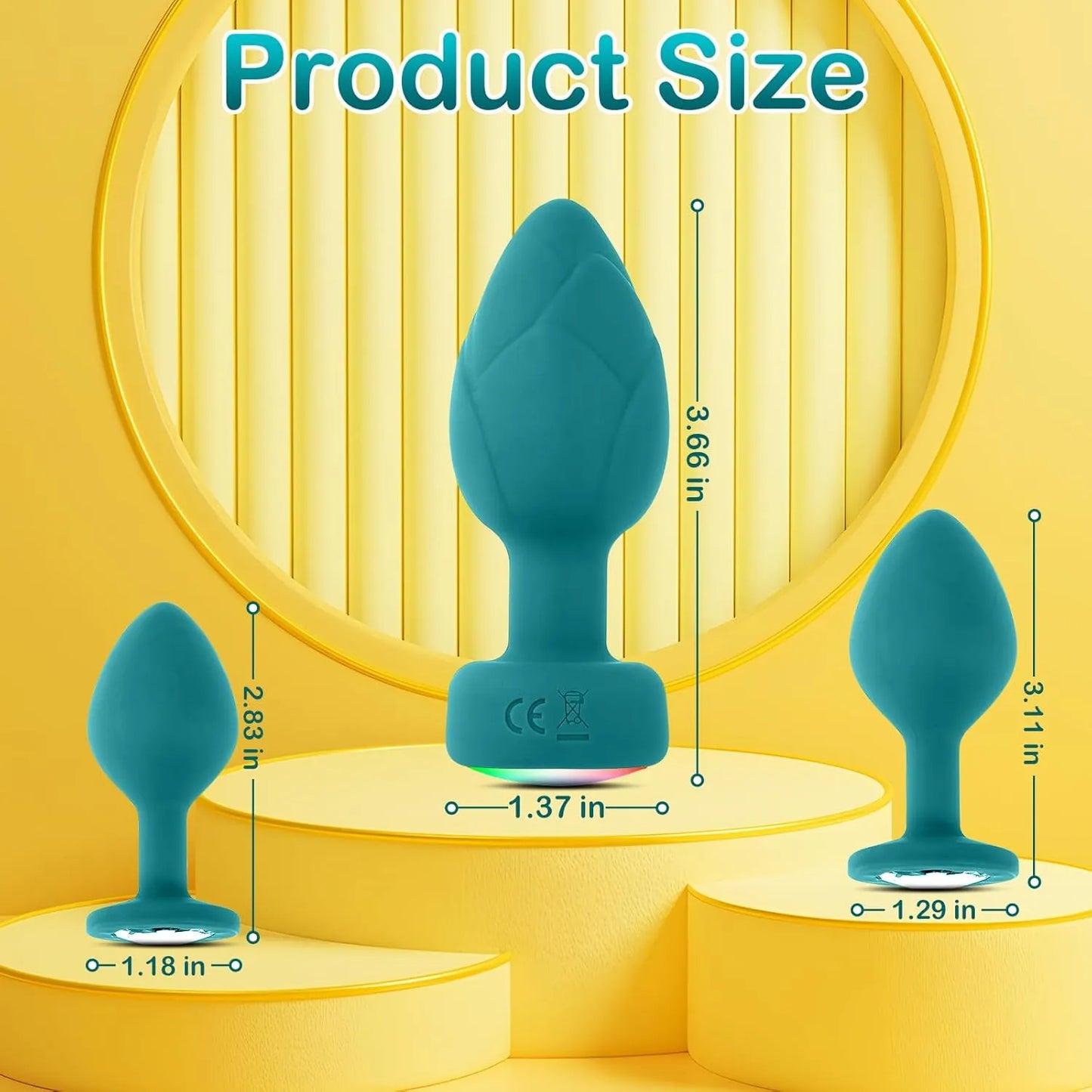 Anal Plug Vibrator with 3Pcs Butt Plug