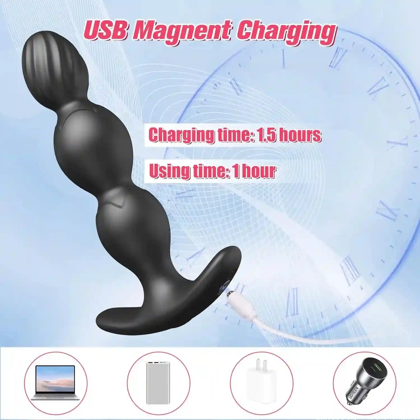 Rose APP Anal Plug Vibrator