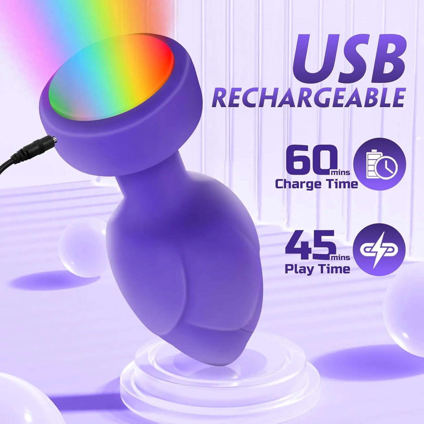 Anal Plug Vibrator with 3Pcs Butt Plug
