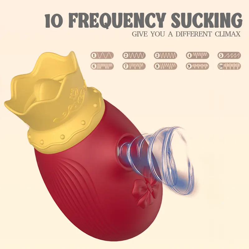 Crown Clitoral Sucking Vibrator with Tongue