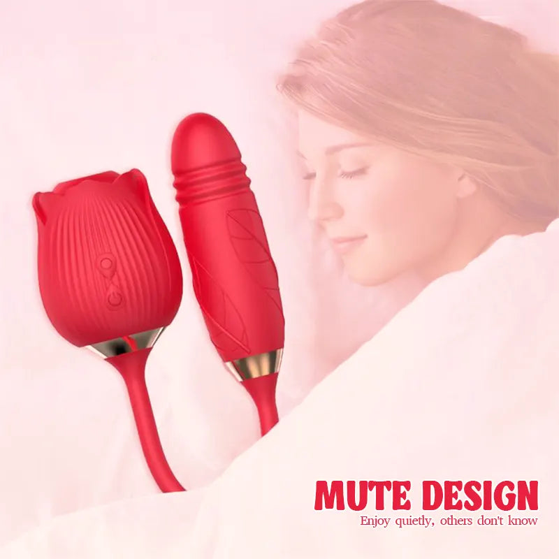 Versatile Rose Suction Thrusting Vibrator