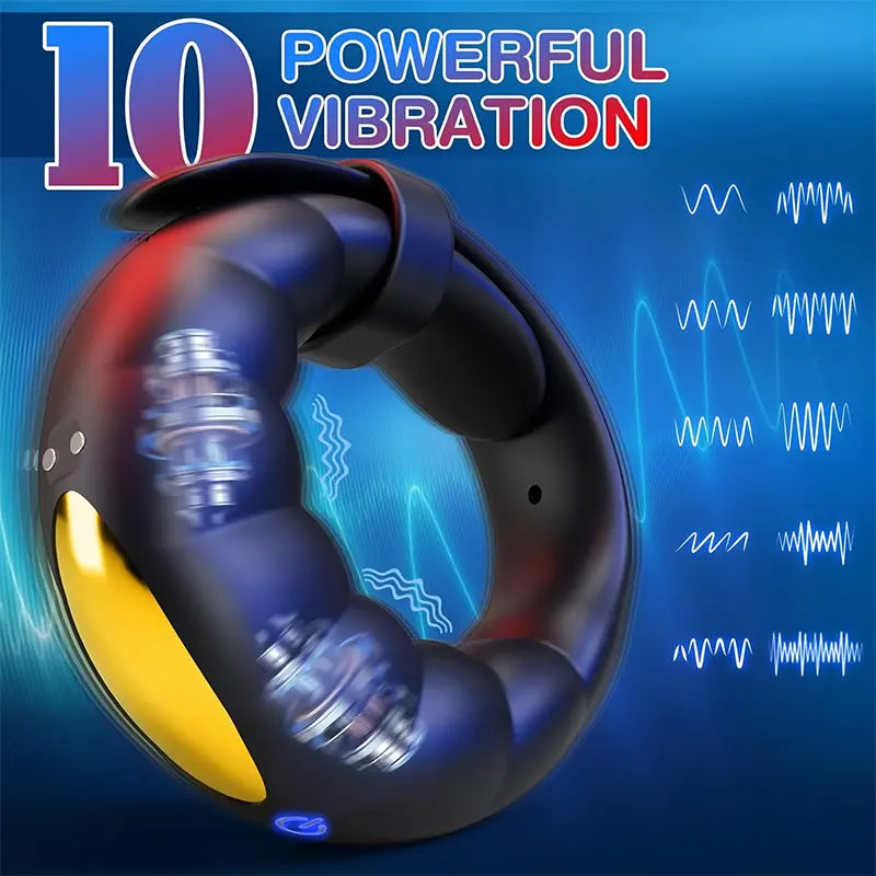 Adjustable Vibrating Cock Ring with App Control