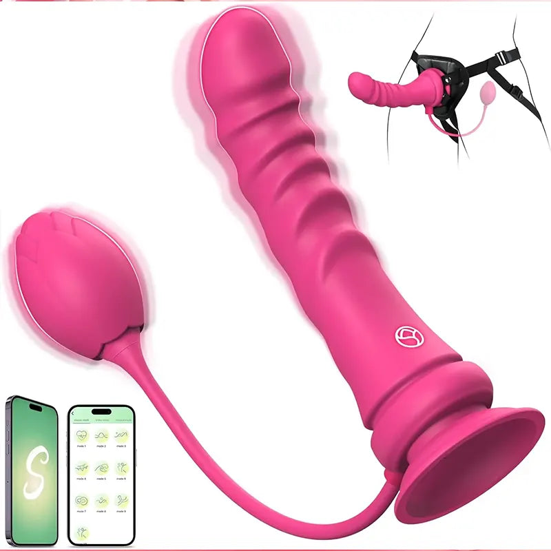 App-Controlled Vibrating Dildo Anal Plug