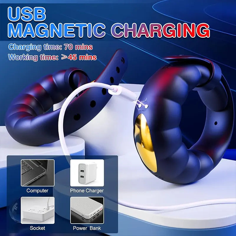 Adjustable Vibrating Cock Ring with App Control