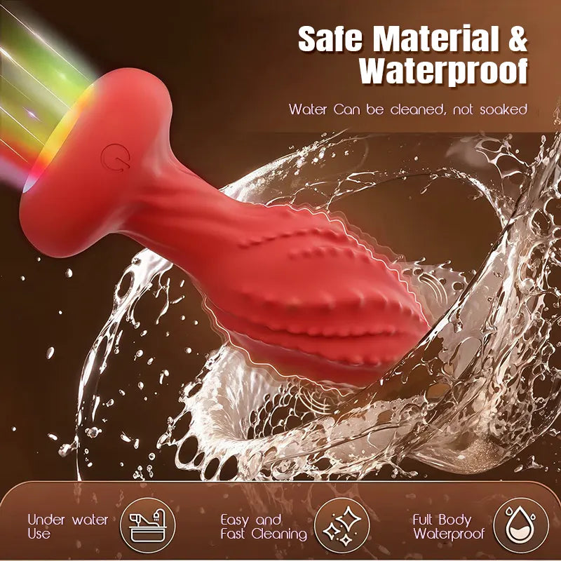 Rotating LED Anal Vibrator Plug