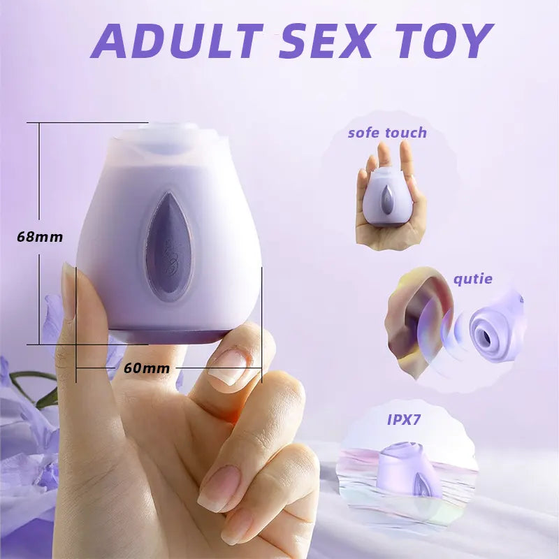 Velvet Bloom Wide-Mouth Clitoral Suction Vibrator
