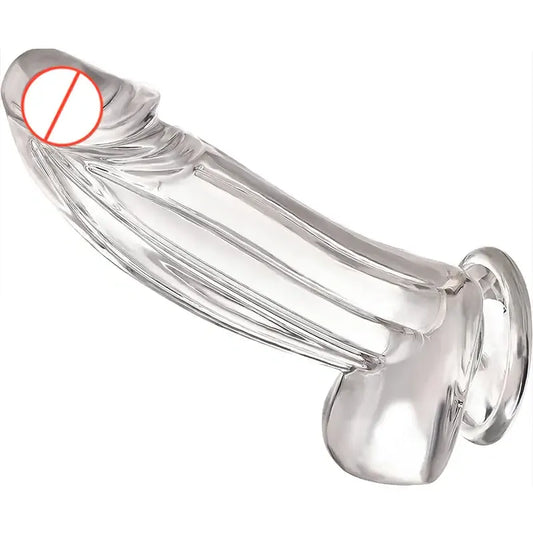 Transparent Silicone Dildo with Suction Cup