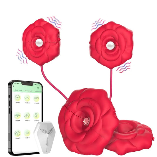 Rose Silicone Nipple Teaser Vibrator