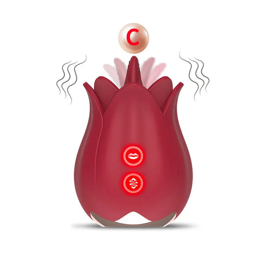 Red Rose Licking Vibrator