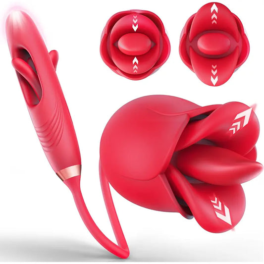 Rose Licking and Flapping Vibrator