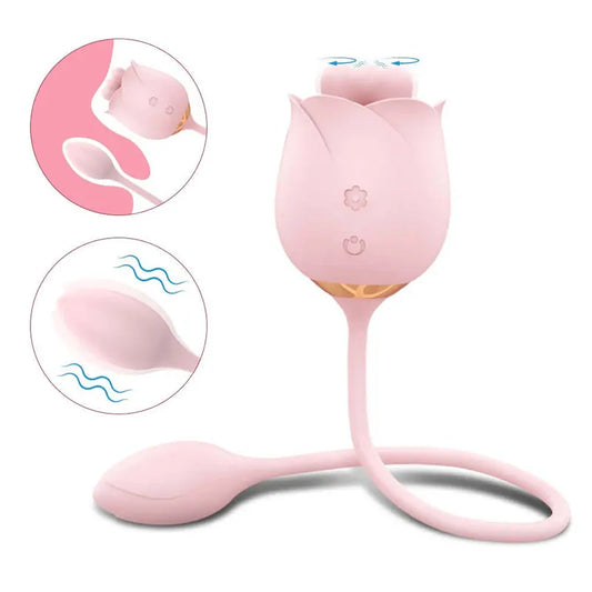 Dual Rose Toy with Vibrating Egg