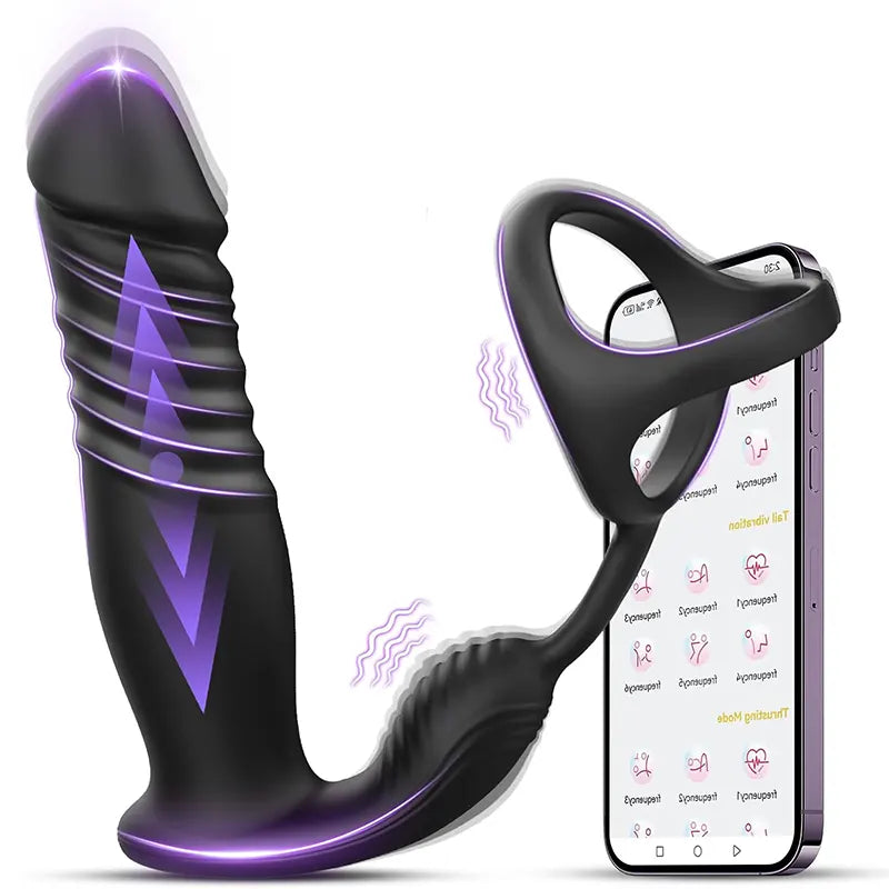 App-Controlled Prostate & Cock Ring Toy