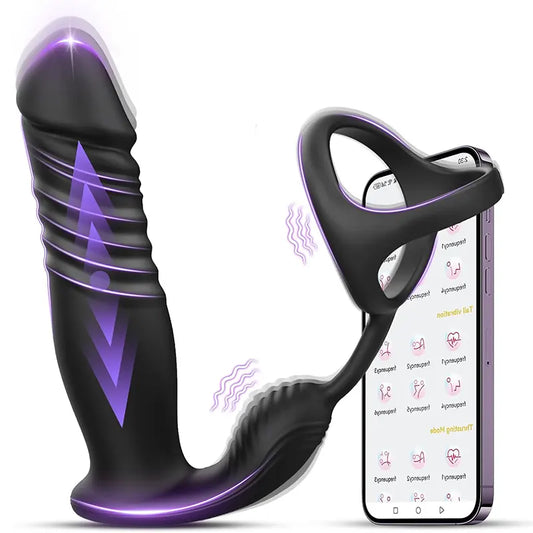 App-Controlled Prostate & Cock Ring Toy