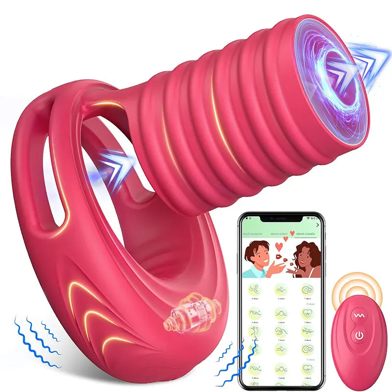 Vibrating Penis Ring with Sleeve