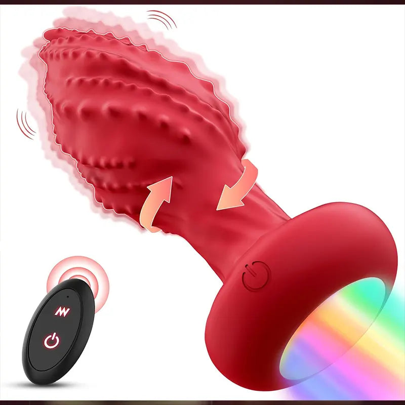 Rotating LED Anal Vibrator Plug